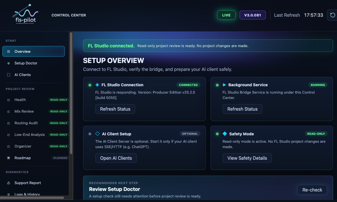 Control Center setup overview