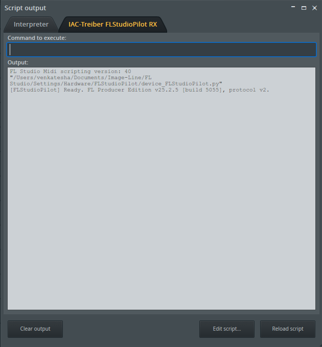 FL Studio script output